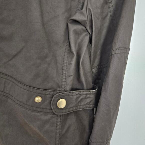 J.Crew The‎ Downtown Field Jacket M Mossy Brown Olive Zip Snap Utility - Picture 11 of 13